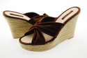 Nine West Women's Jocelyn Sandal Wedge Brown Suede