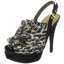 GUESS Women's Kailua Slingback Pump,Brown Multi Fa