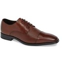 Karl Lagerfeld COGNAC Leather Captoe Oxford Shoes,