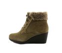 White Mountain Kipper Faux-fur Booties Taupe Suede