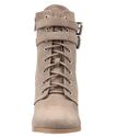 Madden Girl Women's Klaim Ankle Bootie, Taupe Fabr