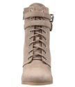 Madden Girl Women's Klaim Ankle Bootie, Taupe Fabr