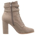 Madden Girl Women's Klaim Ankle Bootie, Taupe Fabr