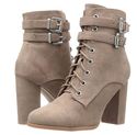 Madden Girl Women's Klaim Ankle Bootie, Taupe Fabr