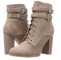 Madden Girl Women's Klaim Ankle Bootie, Taupe Fabr