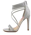 Betsey Johnson Kora Women US 5.5 Silver Sandals