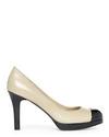 Tahari Women's Cream & Black Laura Pumps 8M