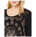 Lucky Brand Women's Plus Size FOIL Medallion TEE, 