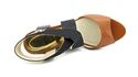 Michael Kors Meadow Wedge Sandal Luggage Brown/Bla