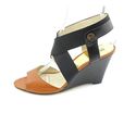 Michael Kors Meadow Wedge Sandal Luggage Brown/Bla