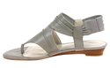 Nine West Women's Mintcream Sandal Grey Leather 7.