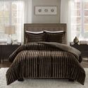 Madison Park Duke Faux Fur Plush Bedding 3 Piece C