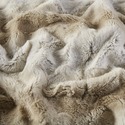 Madison Park Lilly Faux Fur Fringe Throw, Med Beig