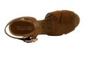 Michael Kors Natalia Walnut Leather Platform Sanda