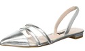 NINE WEST Women's Available Synthetic Mule, Silver