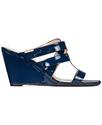 Calvin Klein Women's Nona Wedge Sandal, Navy, 8.5 