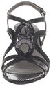 Bandolino Women's Oldandnew Wedge Sandal,Black Syn