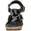 Kensie Girl Women's Oliander Wedge Sandal,Black,7.