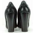 Calvin Klein Olive 2 Pearlized Reptile Black Pumps