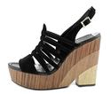 Vince Camuto Onia Women US 9 Black Wedge Sandal