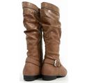 Style & Co. Pettra Womens Buckle Riding Boot  Faux