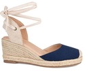 Brinley Co Comfort Womens Espadrille Wedge Blue, 9