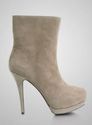 Womens Guess Pilina Studded Taupe Ankle Boot Suede