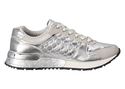 Bebe Women's Racer Walking Shoe, Silver, 7.5 M US