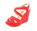  American Rag Rachey Womens Shoes Red Open Toe Fau