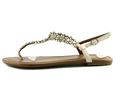 Jessica Simpson Riel Women US 7.5 Gold Thong Sanda