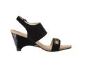 Anne Klein Women's Rio Wedge Sandal, Black, 5.5 M 