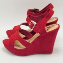 American Rag Rochelle Platform Wedge Sandals red s