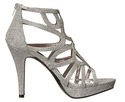 Report Women's Rocko Platform Pump, Silver Shimmer