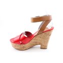 Marc Fisher Sabina Womens Size 10 Red Open Toe Lea