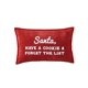 Lacourte Santa Cookie List Decorative Pillow, 14" 