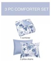 Sea Life Navy 3-Pc. Reversible Full/Queen Comforte