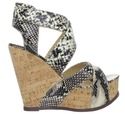 MIA Women's Statuesque Wedge Sandal,Natural Multi 