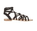 Steve Madden Women's Swyvel Flat Sandal, Black Nub