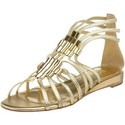 Guess Women's Tamsin Gladiator Sandal Gold Leather