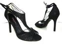 Nina Unilla Black Women's T-Stap Sandal Shoes 7.5