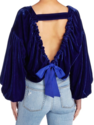 Free People Gimme Some Lovin&rsquo; Velvet Top XS