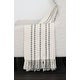 Wanda Woven Border Fringe Trim Throw - Feather Gra