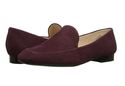 Nine West Women's Xalan Nubuck Ballet Flat, Wine, 