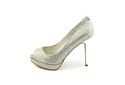 Michael Kors York Platform Pumps Glitter, Silver G