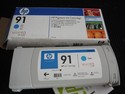 New Open Box Genuine OEM HP 91 C9467A Cyan Pigment