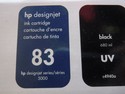 New Genuine OEM HP 83 C4940A Black UV Ink Cartridg