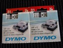 2 New Genuine OEM Dymo D1 Label Cassettes Blk/Wht 