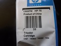 New No Box Sealed Bag Genuine OEM HP 75 Tri-Color 