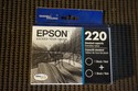 New Sealed Genuine OEM Epson 220 Black Inkjet Dual