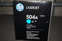 New Sealed Genuine OEM HP LaserJet 504A Cyan Toner